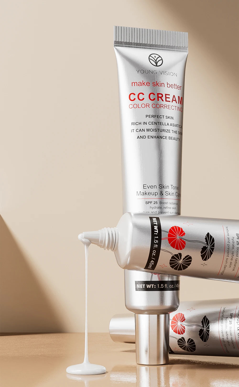 YOUNG VISION Centella Asiatica CC Cream – Brightening, Concealing & Skin Repairing (45ml)