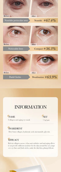 Collagen & Hyaluronic Acid Eye Patches — Firming, Anti Dark Circles & Eye Bag Treatment