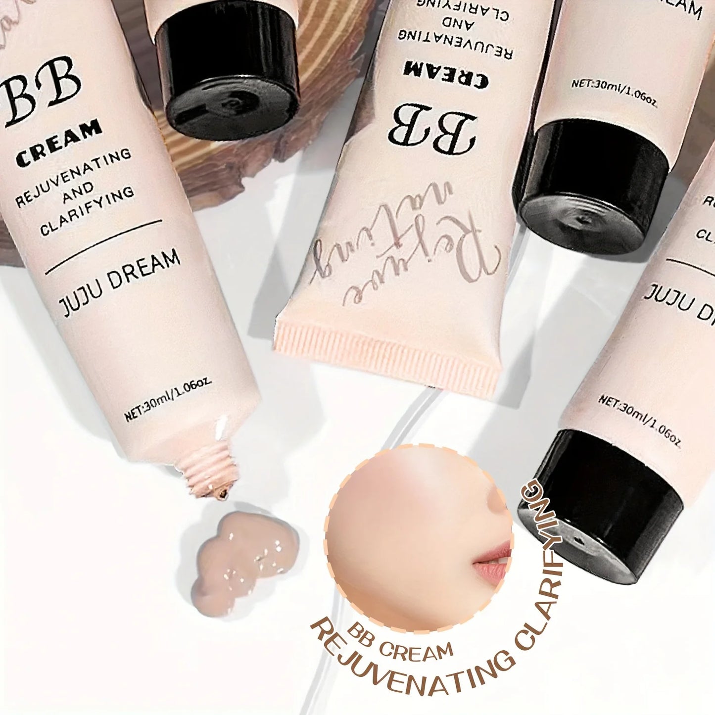 Korean Natural BB Cream – Moisturizing Concealer & Translucent Primer for All Skin Types (30ml)