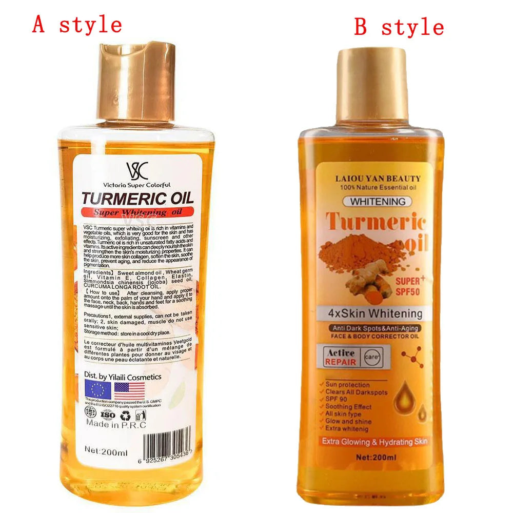 Turmeric Essential Oil – Brightening & Moisturizing Face, Body & Massage Oil (200ml)