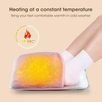 USB Electric Foot Warmer Pad – Soft Plush Heated Foot Bag, Constant 40°C, Machine Washable
