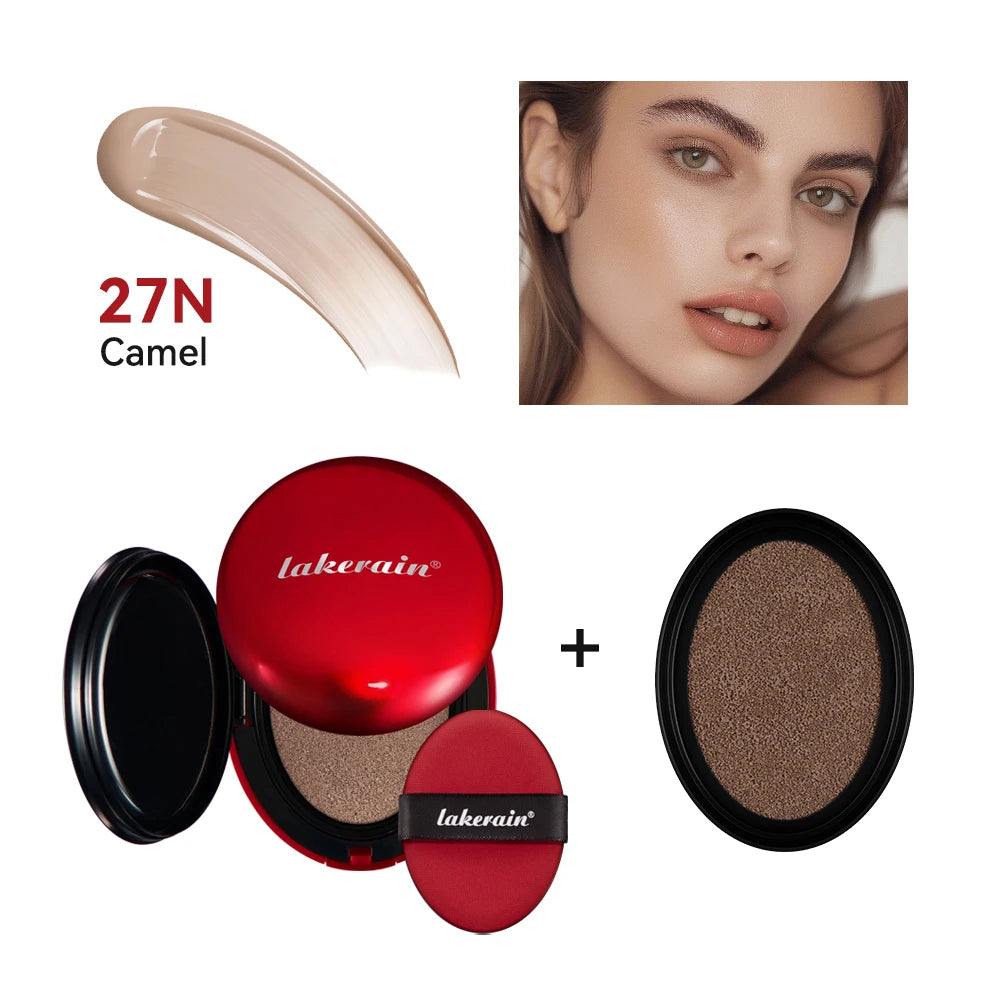 CC Cushion Foundation with Refill – 72-Hour Wear, Waterproof & Buildable Coverage (18g)