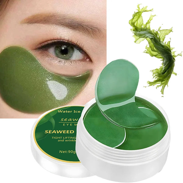 Seaweed Hyaluronic Acid Eye Masks — 60 Pcs Collagen Eye Patch for Dark Circles & Firming