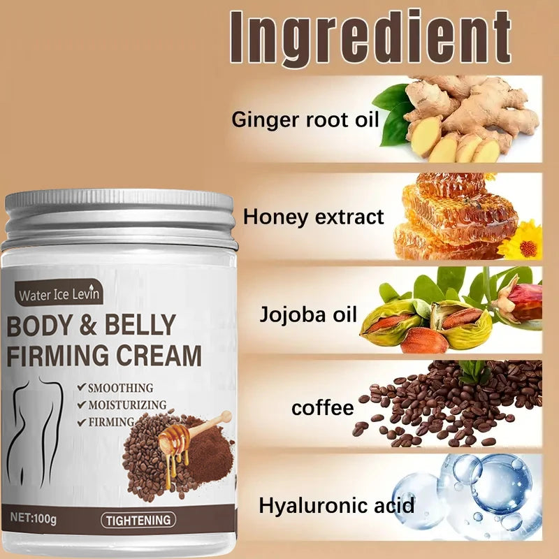 Caffeine & Collagen Firming Body Cream – Tightens Abdomen, Thighs & Arms (100g)