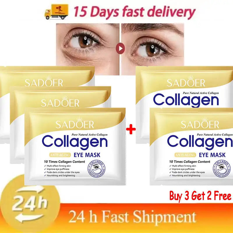 Collagen & Hyaluronic Acid Eye Patches — Firming, Anti Dark Circles & Eye Bag Treatment