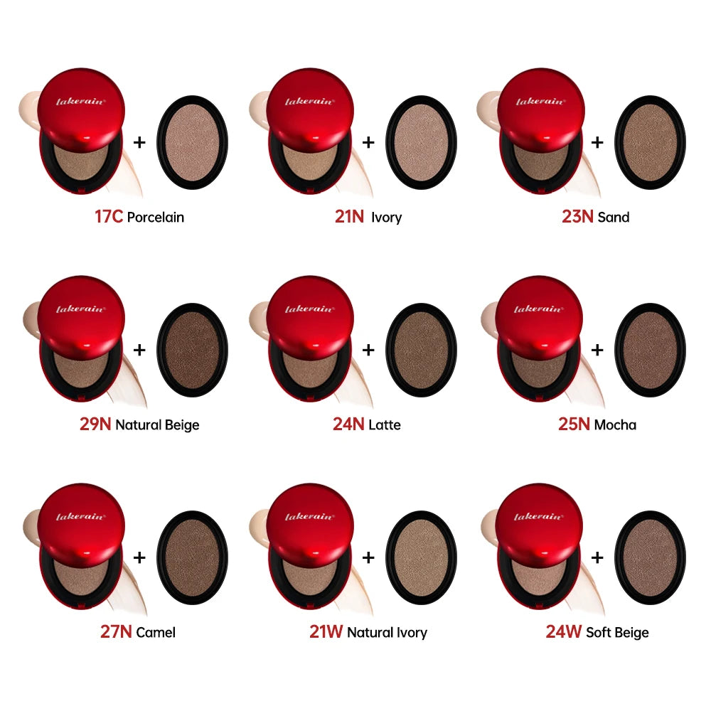 CC Cushion Foundation with Refill – 72-Hour Wear, Waterproof & Buildable Coverage (18g)