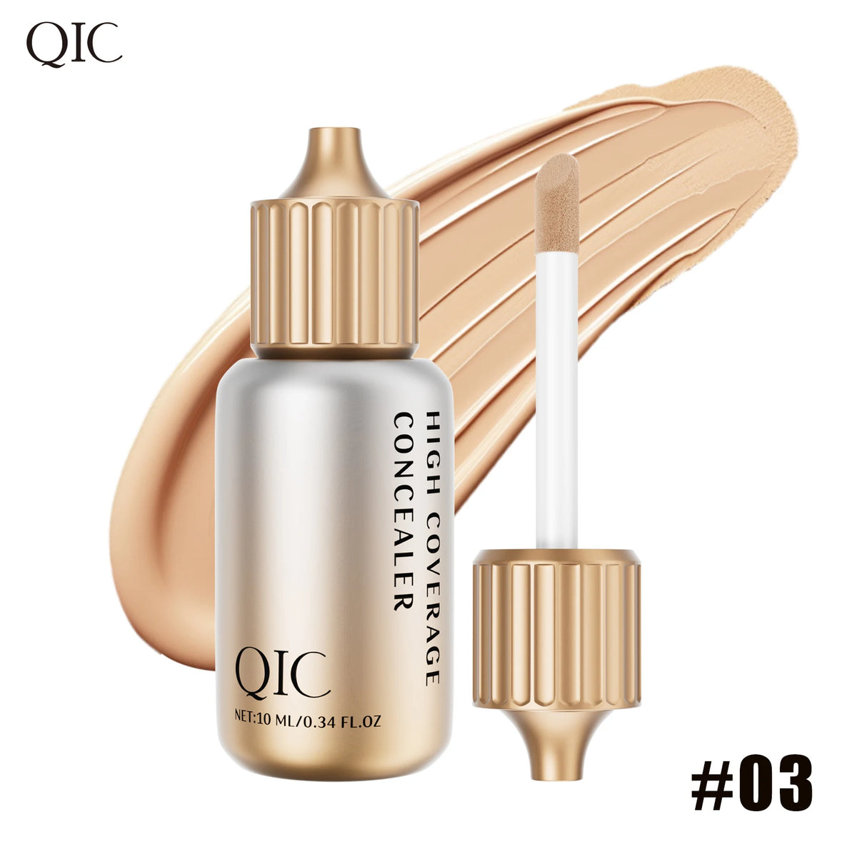 QIC Liquid Concealer | Matte, High Coverage, Waterproof & Oil Control | All Skin Types