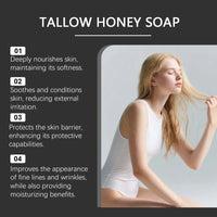 Tallow & Honey Soap Bar - Moisturizing Face & Body Cleanser