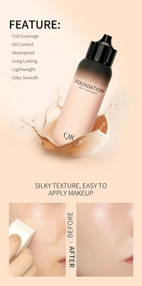 Matte Foundation Cream Concealer Full Coverage Primer Makeup for Dark Circles