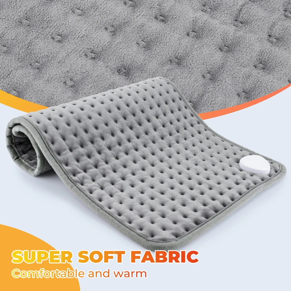 Electric Heating Pad for Back, Abdomen & Waist Pain Relief – EU/UK/US Plug, 9 Heat Levels