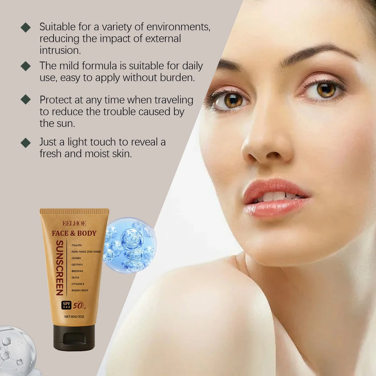 Eelhoe Cow Fat Protective Cream – Outdoor UV Protection, Moisturizing Skin Barrier | Buyer's Choice