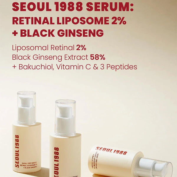 Korean Retinol Serum With Black Ginseng Niacinamide Vitamin C Anti Aging