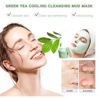 Green Tea Mud Clay Face Mask – Deep Pore Cleansing, Blackhead Removal & Oil Control Skin Treatment for All Skin Types (100g)