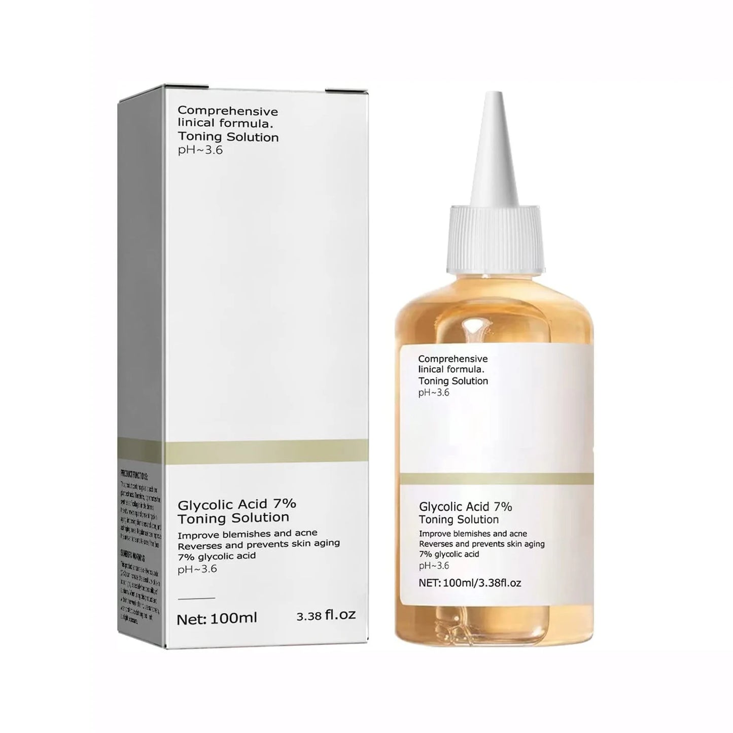 Glycolic Acid 7% Toning Solution – AHA Exfoliating Toner for Acne, Anti-Aging & Skin Brightening (100ml)