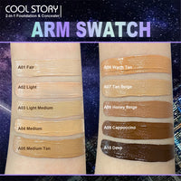 Air Cushion CC Cream Foundation | Oil Control, Matte, Full Coverage, Waterproof | 10 Shades