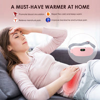Menstrual Heating Pad with Vibration Massager – Wireless Abdominal & Waist Cramp Relief Belt