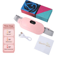 Menstrual Heating Pad with Vibration Massager – Wireless Abdominal & Waist Cramp Relief Belt