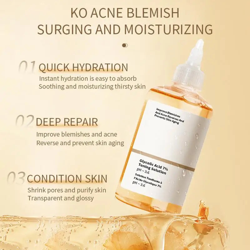 Disaar Glycolic Acid 7% Exfoliating Toner – Moisturizing Face Serum for Smooth, Bright Skin (240ml)