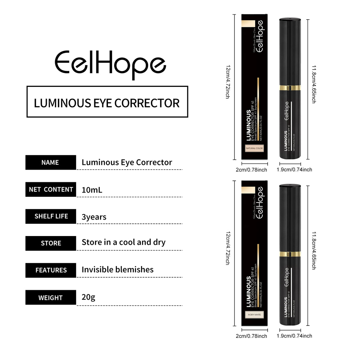 Eelhoe Concealer & Hydrating Liquid Foundation – Dark Circles, Freckles & Blemishes | Buyer's Choice