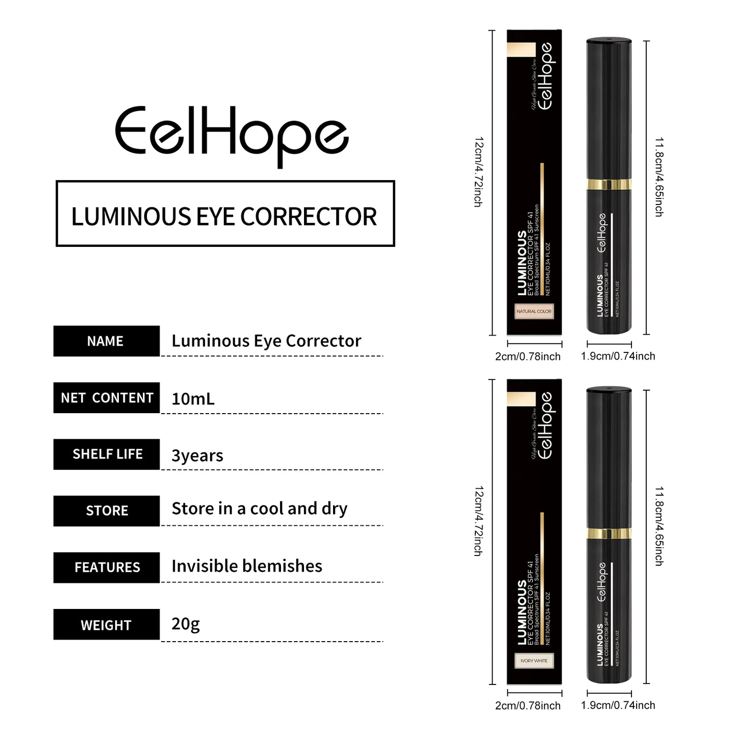 Eelhoe Concealer & Hydrating Liquid Foundation – Dark Circles, Freckles & Blemishes | Buyer's Choice