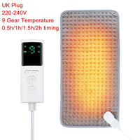 Electric Heating Pad for Back, Abdomen & Waist Pain Relief – EU/UK/US Plug, 9 Heat Levels
