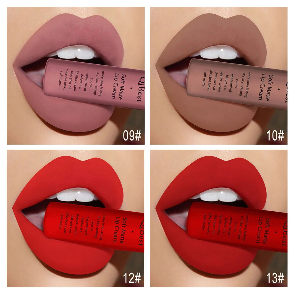 Velvet Matte Nude Lip Gloss - Waterproof Long-Lasting Lipstick