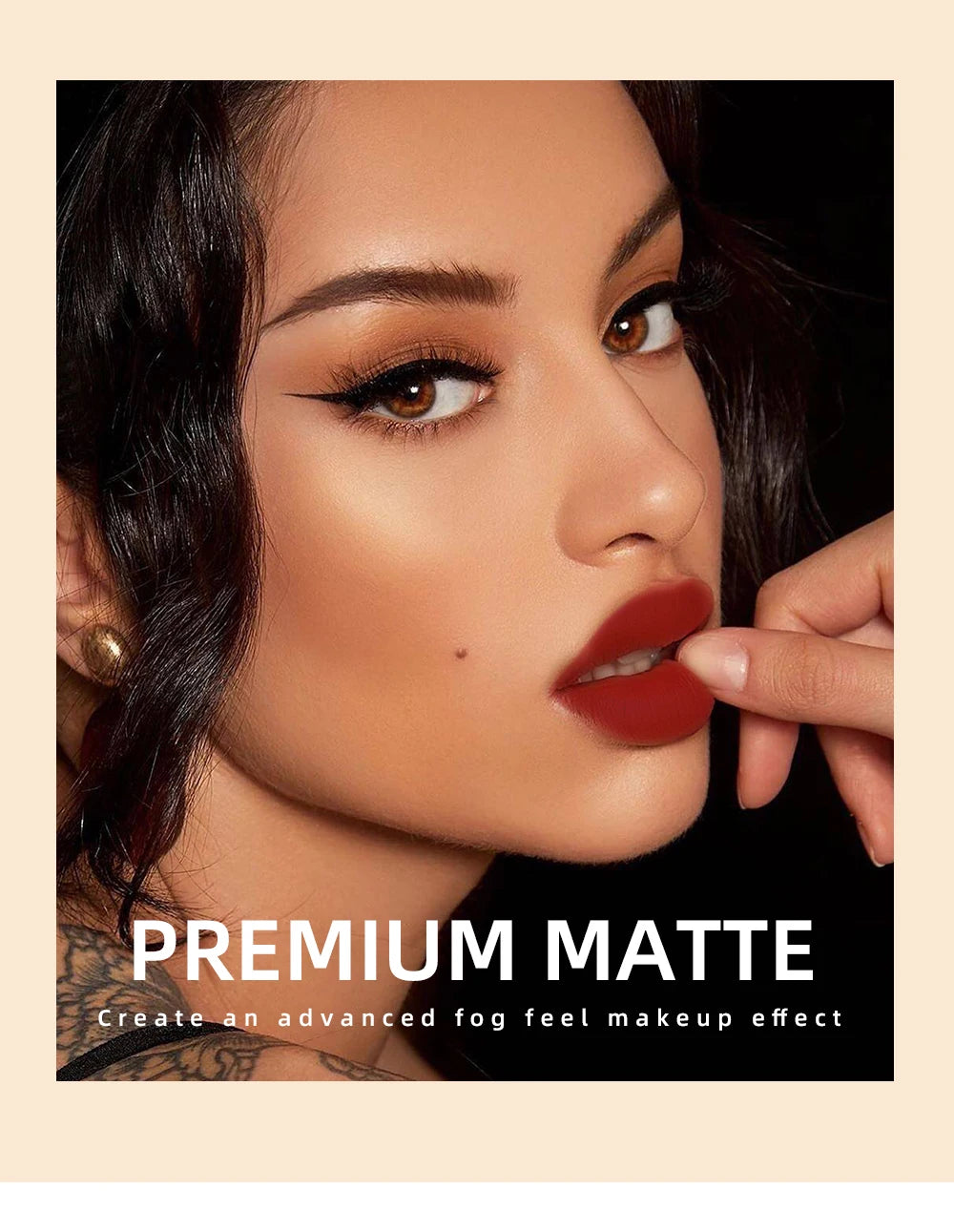QiBest Velvet Matte Lipstick - Waterproof Long-Lasting Lip Tint