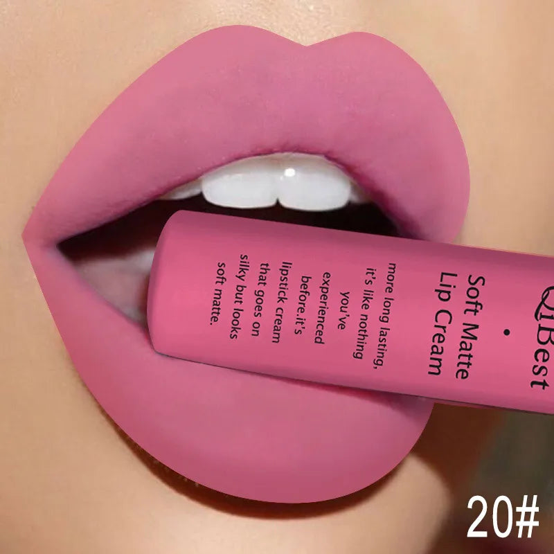 Velvet Matte Nude Lip Gloss - Waterproof Long-Lasting Lipstick