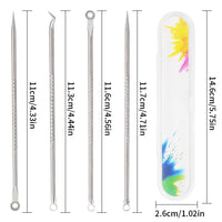 4-Piece Acne & Blackhead Remover Needle Set – Metal Pore Cleaning Tool Kit