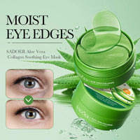 SADOER Aloe Vera & Collagen Under-Eye Masks – Anti-Wrinkle & Dark Circle Patches, 60 Pieces