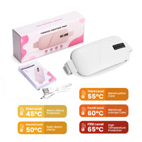 Menstrual Heating Pad with Vibration Massager – Wireless Abdominal & Waist Cramp Relief Belt