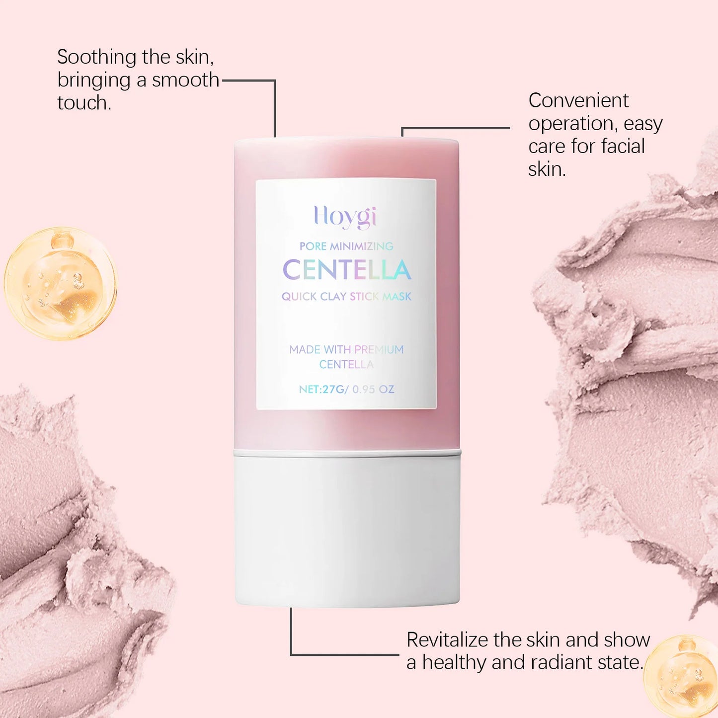 Hoygi Centella Asiatica Clay Mask Stick – Soothing, Pore Minimizing & Hydrating | All Skin Types 27g