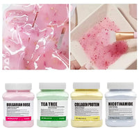 Hydro Jelly Mask Powder – Moisturizing & Brightening Peel-Off Face Mask for Women (350g) – Rose, Hyaluronic Acid, Vitamin C, Collagen, Charcoal & More