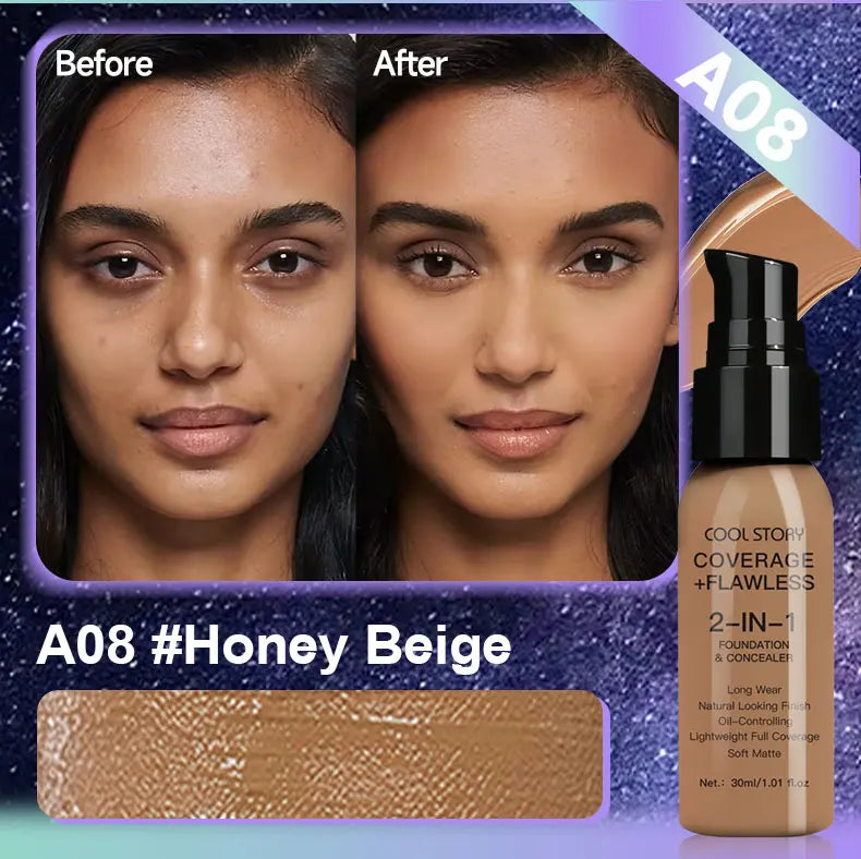 Air Cushion CC Cream Foundation | Oil Control, Matte, Full Coverage, Waterproof | 10 Shades