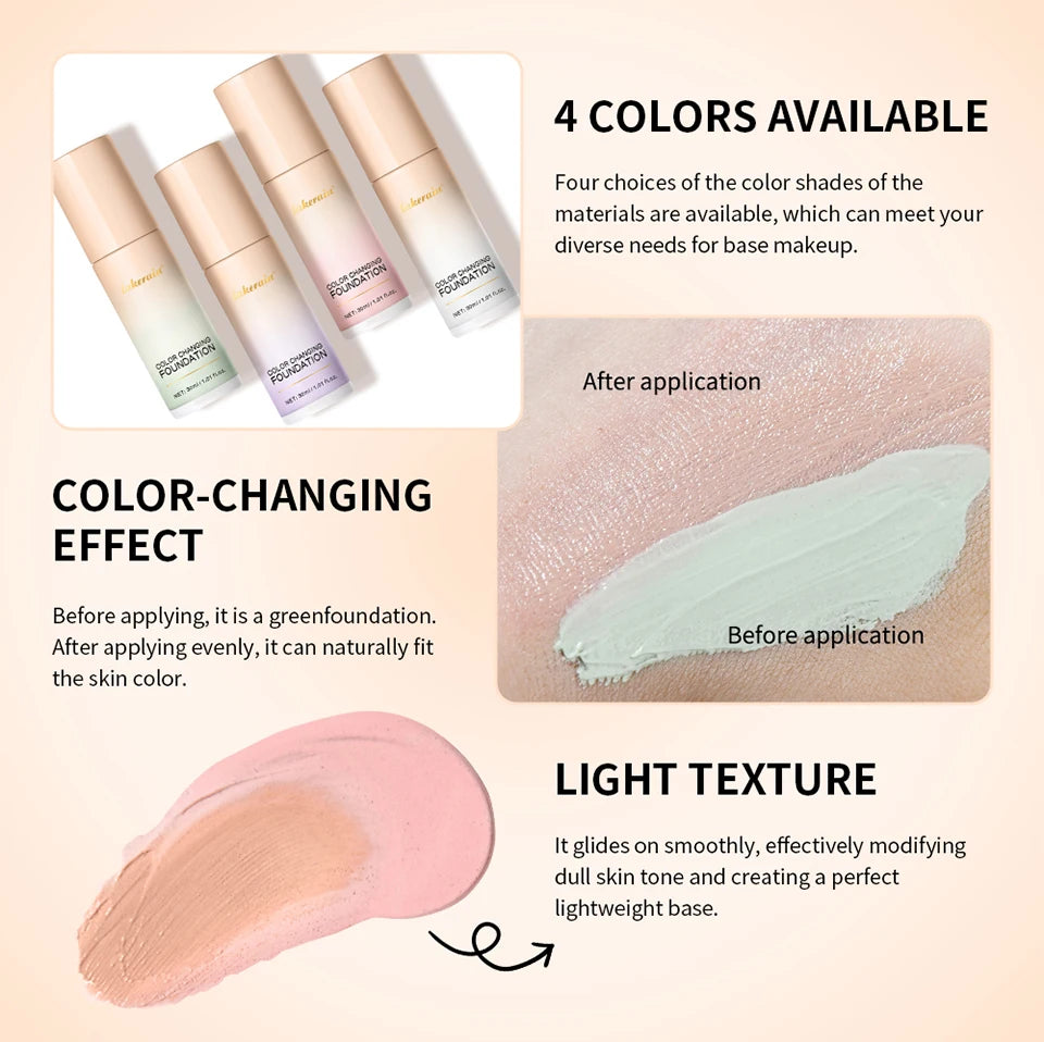 4-in-1 Color Changing Foundation – SPF30, Concealer, Moisturizer & Even Skin Tone | Buyer's Choice