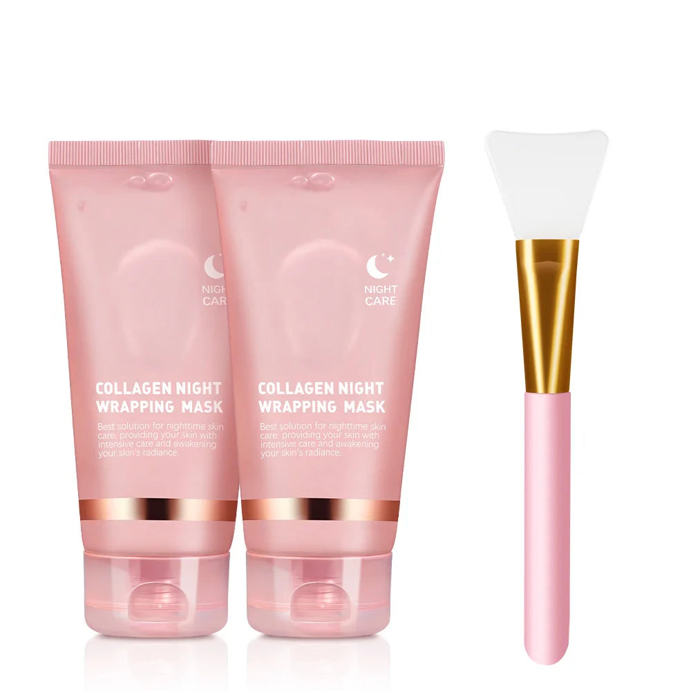 Collagen Night Wrapping Peel-Off Face Mask – Anti-Aging, Firming & Deep Hydration Overnight Skin Treatment for All Skin Types (75ml)