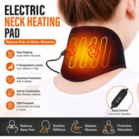 USB Neck & Shoulder Heating Pad – 5 Heat Levels & 5 Massage Modes, Wearable Heated Neck Wrap