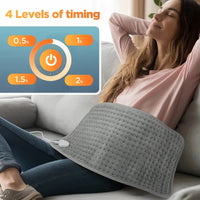 Electric Heating Pad for Back, Hands & Legs – 10 Heat Levels, 4 Timer Settings, Machine Washable