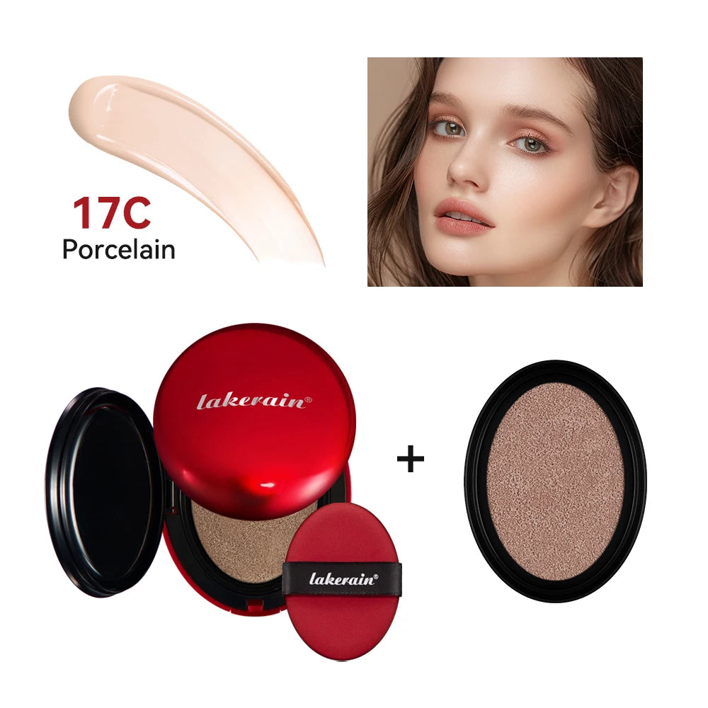 CC Cushion Foundation with Refill – 72-Hour Wear, Waterproof & Buildable Coverage (18g)