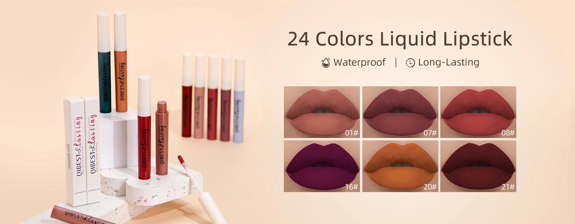 Velvet Matte Nude Lip Gloss - Waterproof Long-Lasting Lipstick