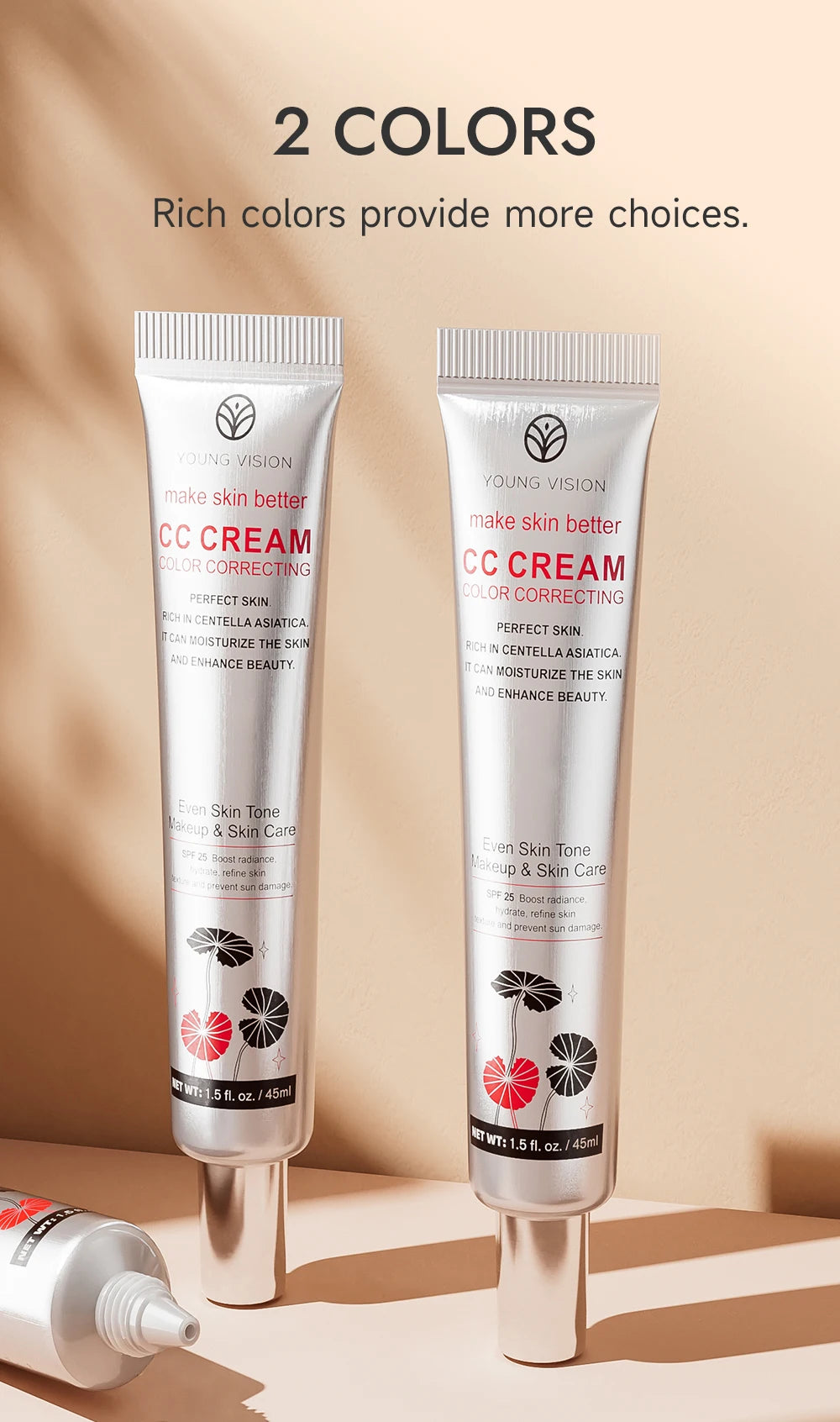 YOUNG VISION Centella Asiatica CC Cream – Brightening, Concealing & Skin Repairing (45ml)