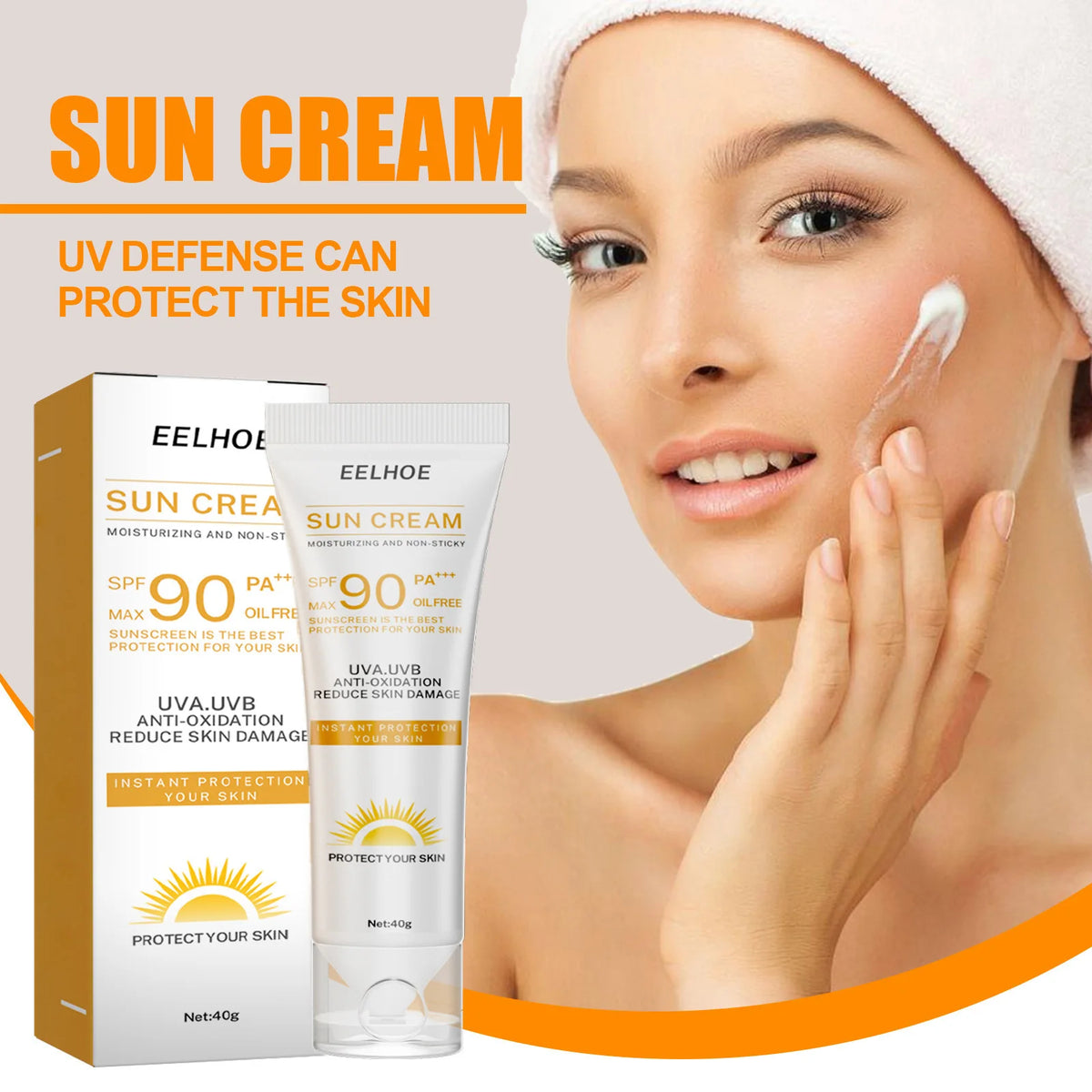 EELHOE SPF Sunscreen Concealer Cream – Moisturizing, Sweatproof & Matte Finish for Face, Lips & Cheeks 40g