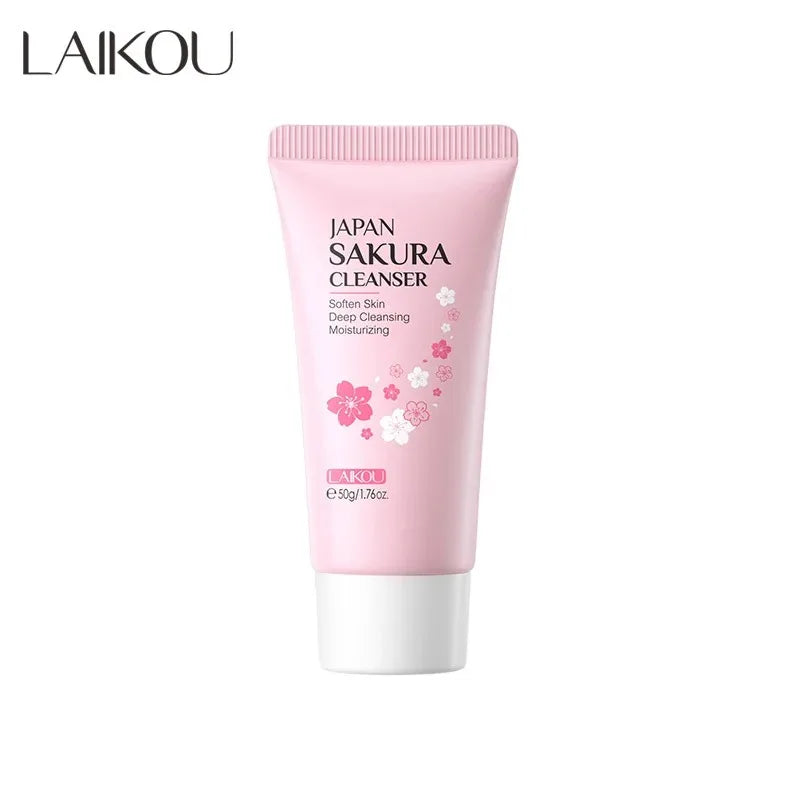 LAIKOU Sakura Facial Cleanser – Deep Cleansing, Oil Control & Brightening Face Wash (50g)