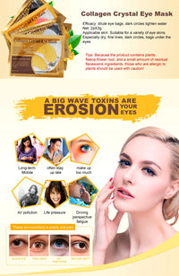 SADOER Gold Collagen Crystal Eye Patches — 20 Pcs (10 Pairs) Firming & Anti-Dark Circle