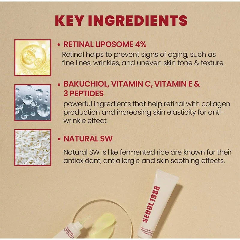 Korean Retinol Serum With Black Ginseng Niacinamide Vitamin C Anti Aging