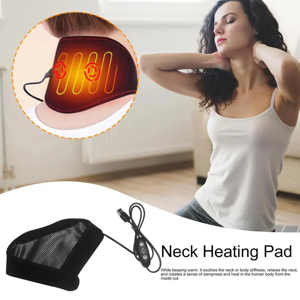 USB Neck & Shoulder Heating Pad – 5 Heat Levels & 5 Massage Modes, Wearable Heated Neck Wrap