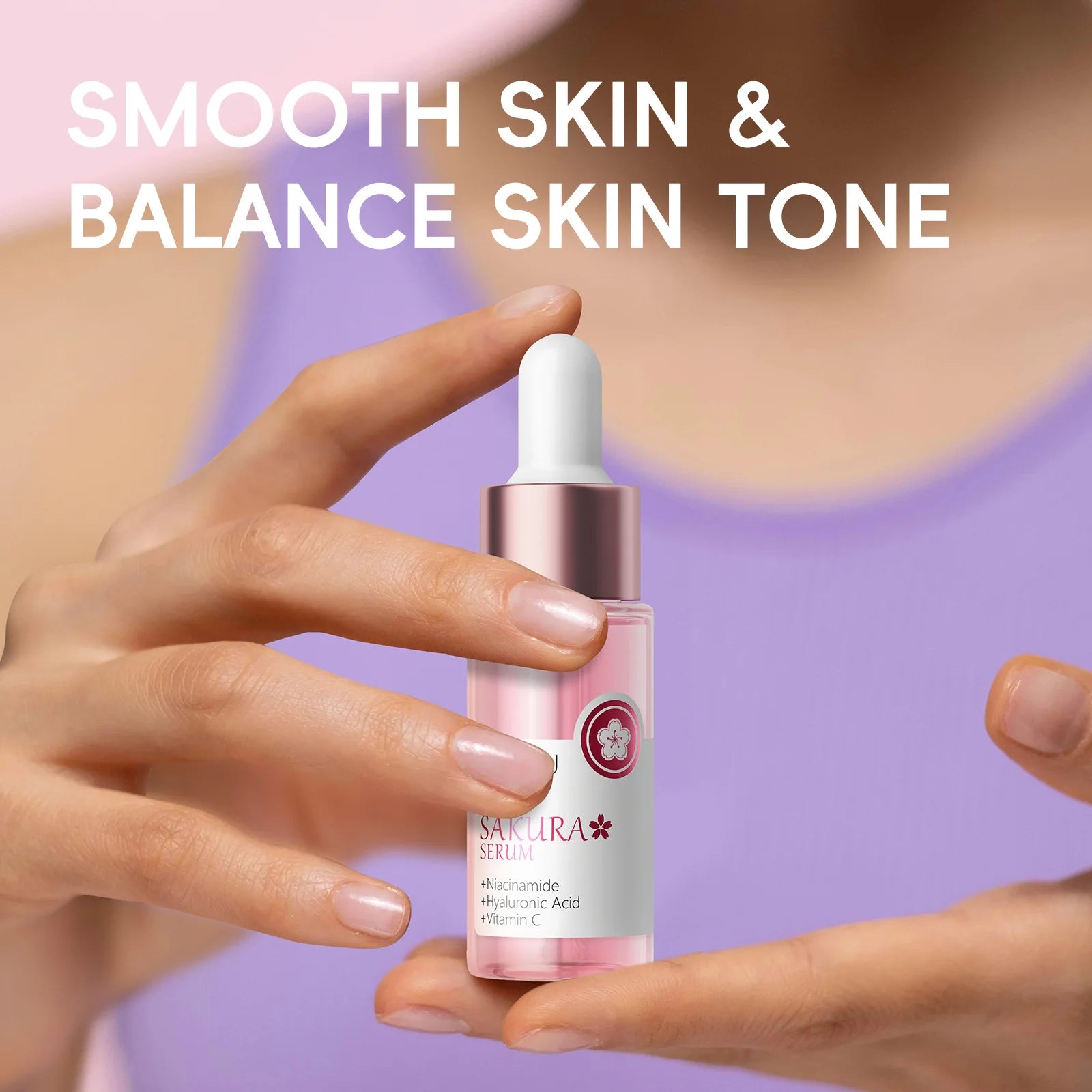 LAIKOU Sakura Brightening Face Serum – Hydrating & Pore Minimizing Essence (17ml / 30ml)