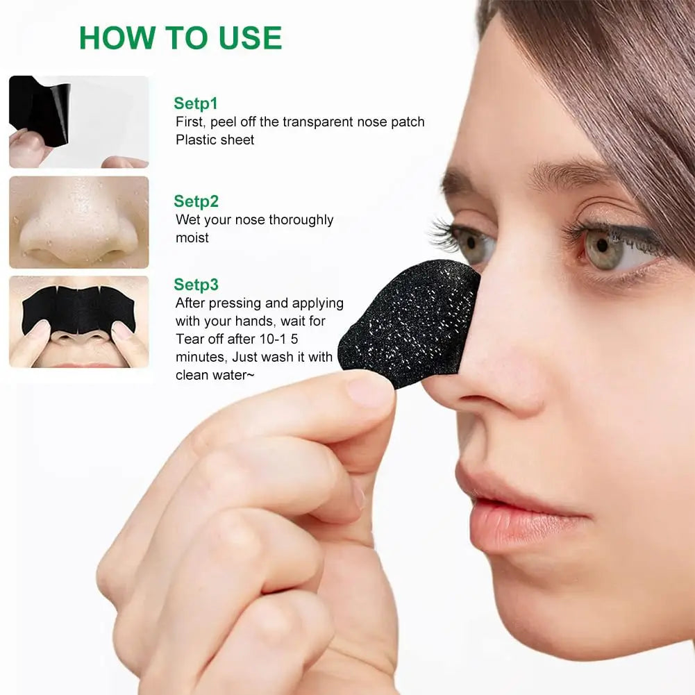 Blackhead Nose Strips – Deep Pore Cleansing & Oil-Absorbing Nose Mask Stickers