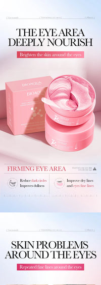 BIOAQUA Crystal Collagen Eye Mask Patches – 80 Pieces, Dark Circles & Anti-Aging