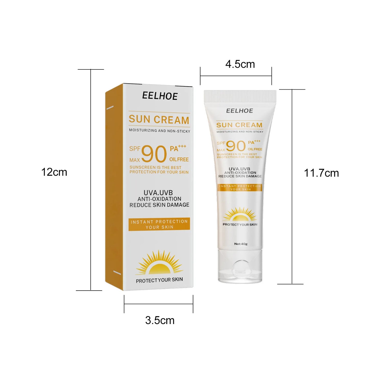 EELHOE SPF Sunscreen Concealer Cream – Moisturizing, Sweatproof & Matte Finish for Face, Lips & Cheeks 40g